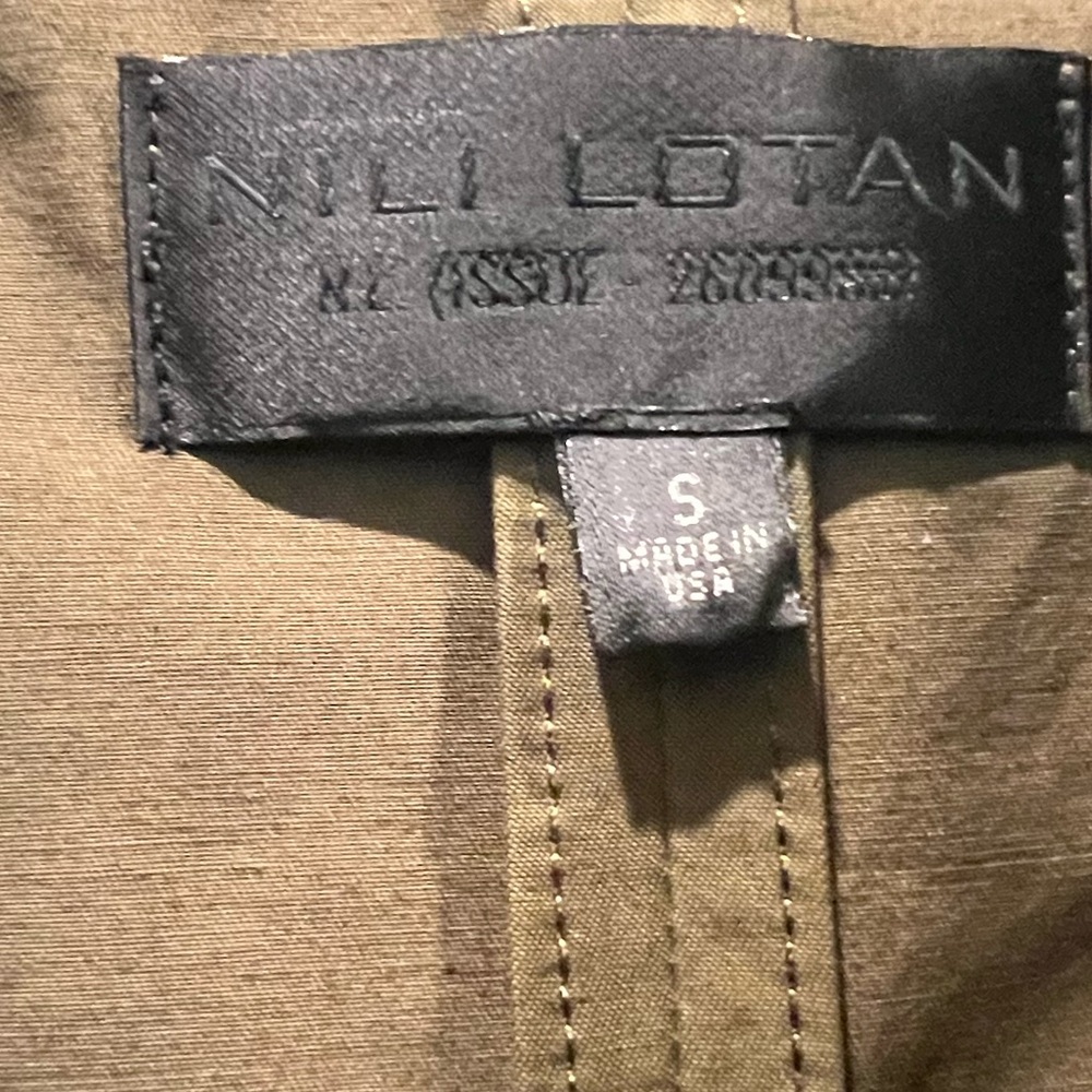 Nili Lotan Toussaint Double-Breasted Trench Coat olive S jacket - Picture 6 of 7